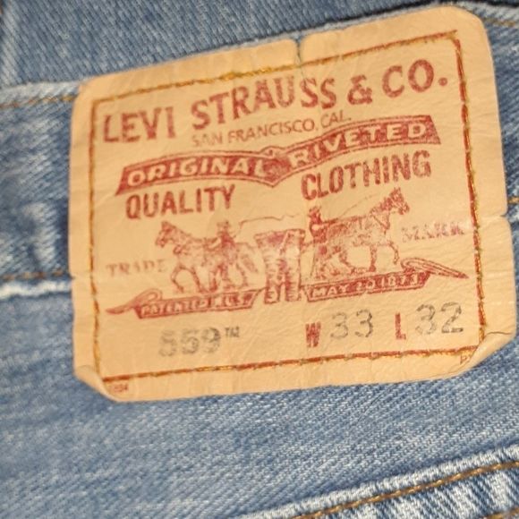 Vintage Levi's 559‎ Relaxed Straight Jeans 33x32 - Picture 8 of 13